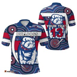 Custom Personalised Western Football Bulldogs Polo Shirt Redamancy Indigenous Australian - Custom Text and Number
