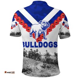 Custom Personalised Canterbury-Bankstown Bulldogs Polo Shirt Anzac Day Original