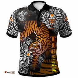 Tigers Rugby Polynesian Polo Shirt - Custom Wild West Tigers