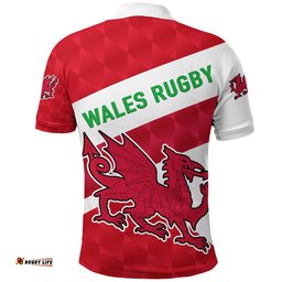 Wales Rugby Polo Shirt Sporty Style