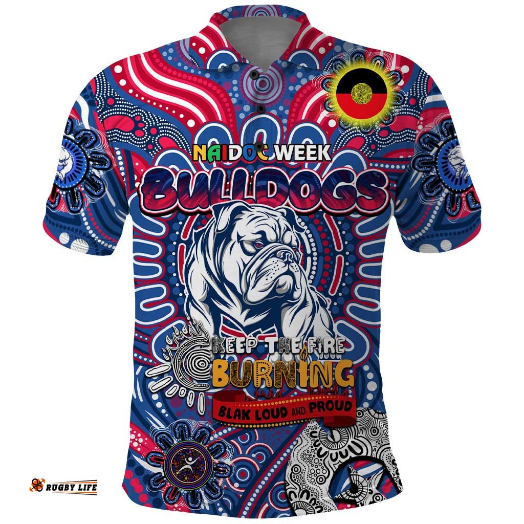 Custom Western Bulldogs NAIDOC Week 2024 Polo Shirt Mascot Football