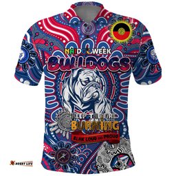 Custom Western Bulldogs NAIDOC Week 2024 Polo Shirt Mascot Football
