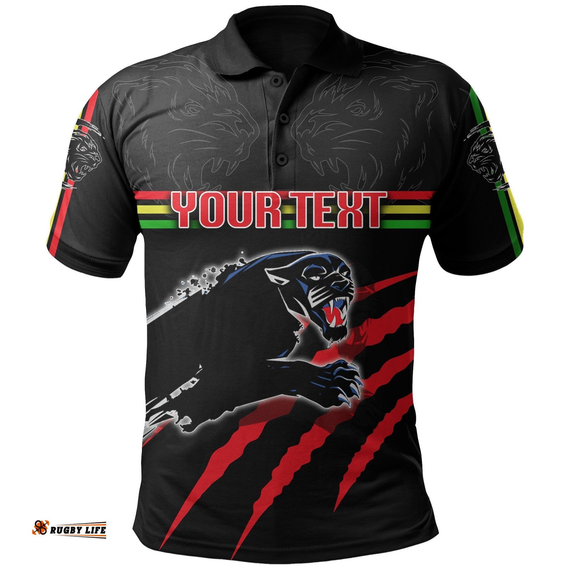Custom PersonalisedPanthers Polo Shirt Claws