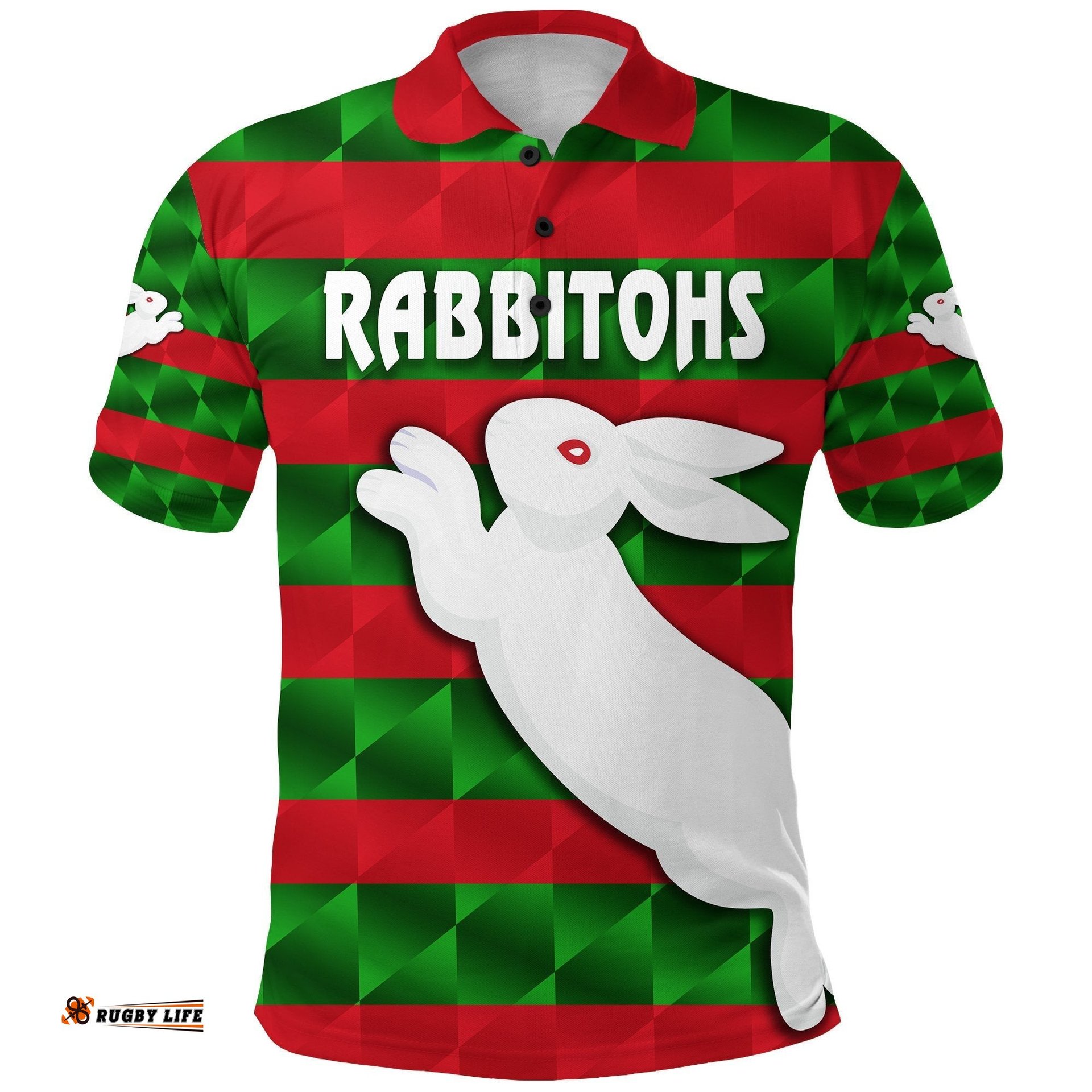 Rabbitohs Polo Shirt Simple Style