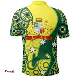 Cricket Polo Shirt Australian Cricket Aboriginal Dot Patterns