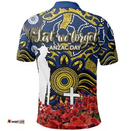 Eels Polo Shirts Anzac Day Poppy Flowers With Aboriginal