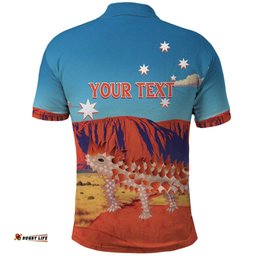 Personalised Australia Thorny Devil Polo Shirt Nature's Armored Knights - Aussie Uluru