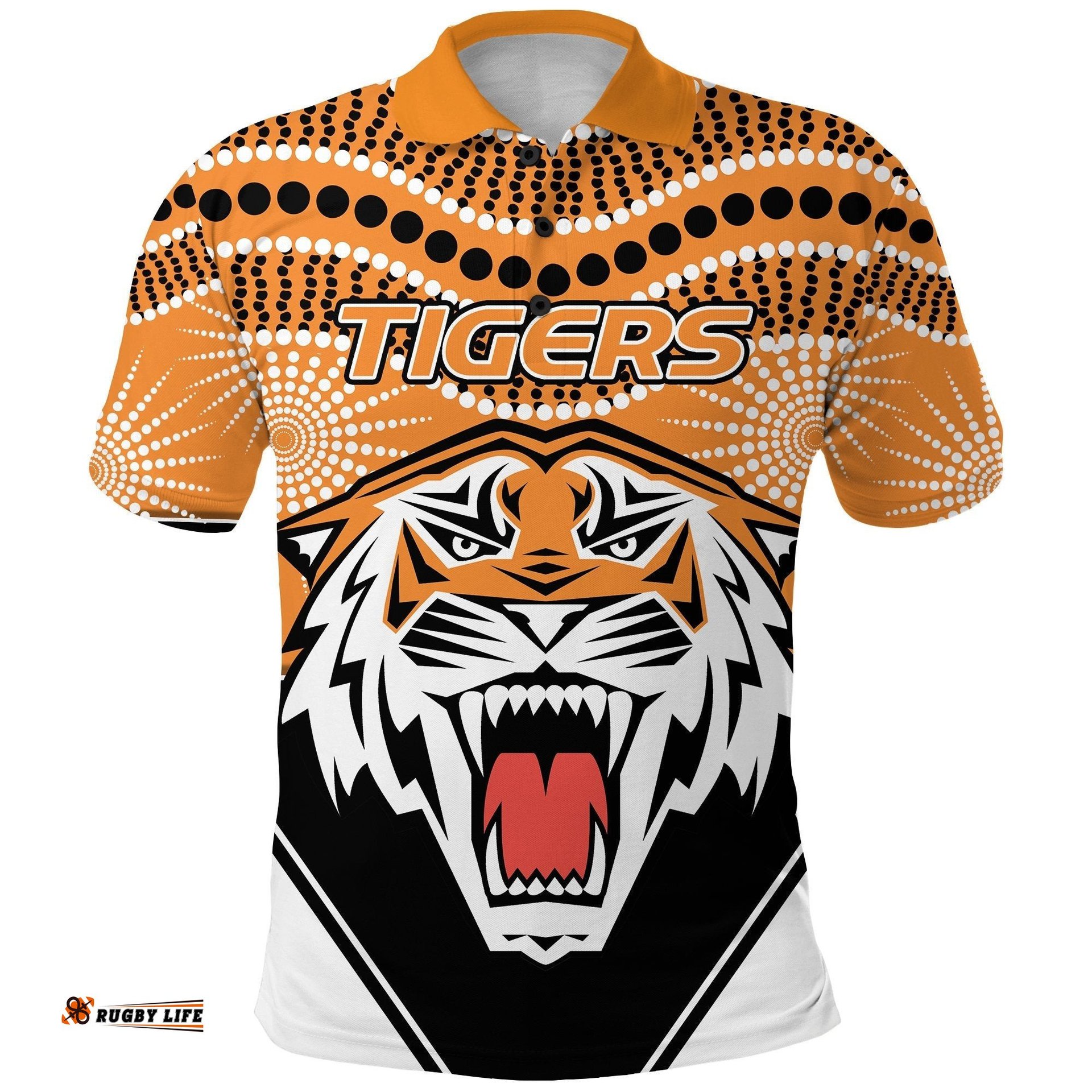Tigers Polo Shirt Wests Indigenous Newest