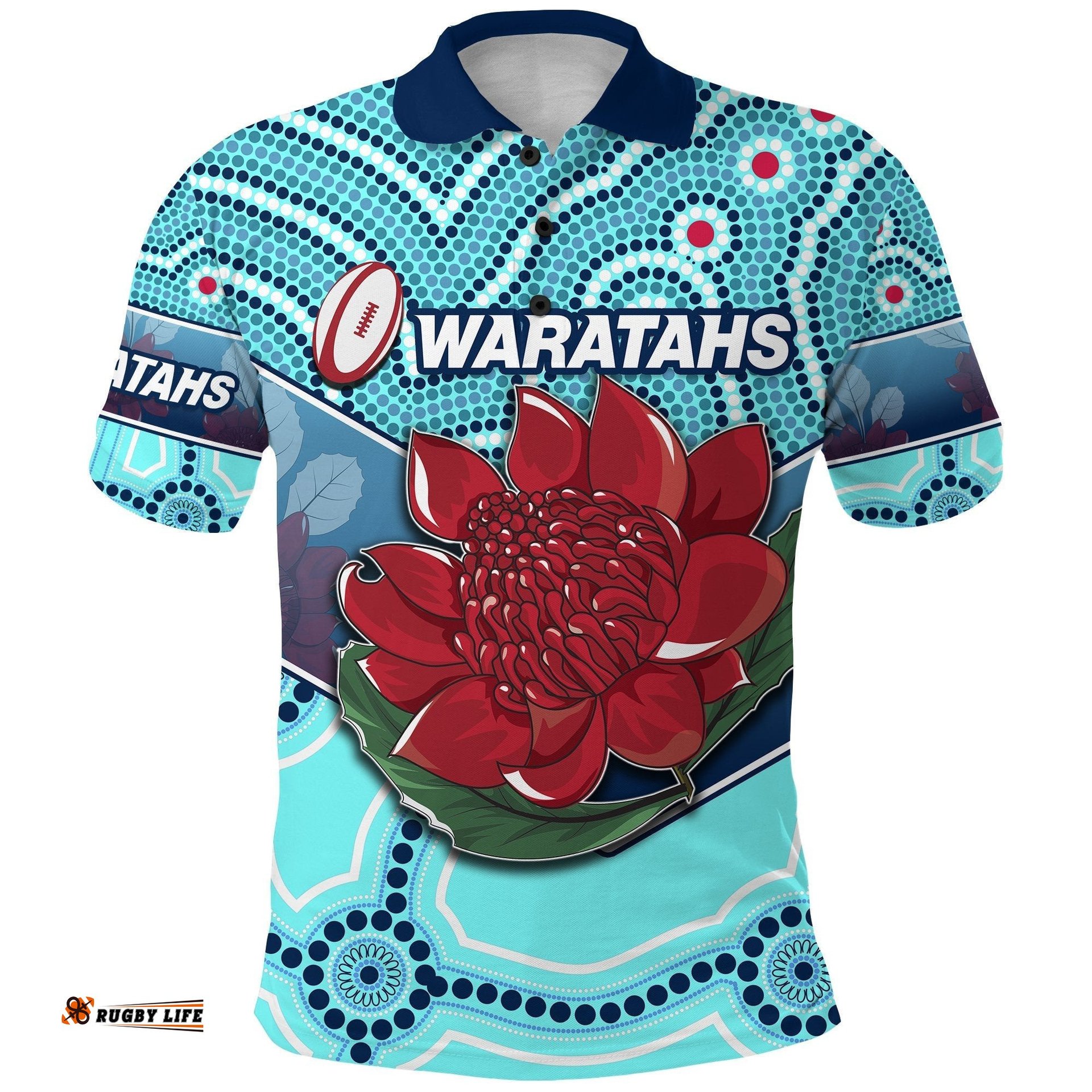 New South Wales Rugby Union  Polo Shirt Indigenous NSW - Waratahs