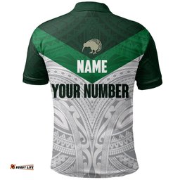 Custom Personalised Aotearoa Rugby Polo Shirt Maori Kiwi