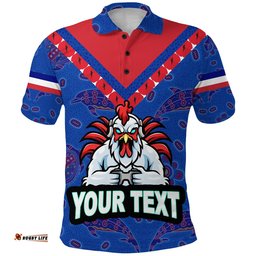 Custom Personalised Sydney Roosters Indigenous Anzac Polo Shirt Prairie Style