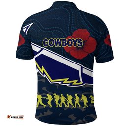 Custom Personalised Cowboys Polo Shirt Anzac Country Style