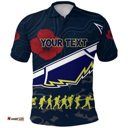 Custom Personalised Cowboys Polo Shirt Anzac Country Style