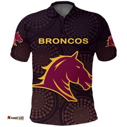 Brisbane Polo Shirt Broncos Simple Indigenous