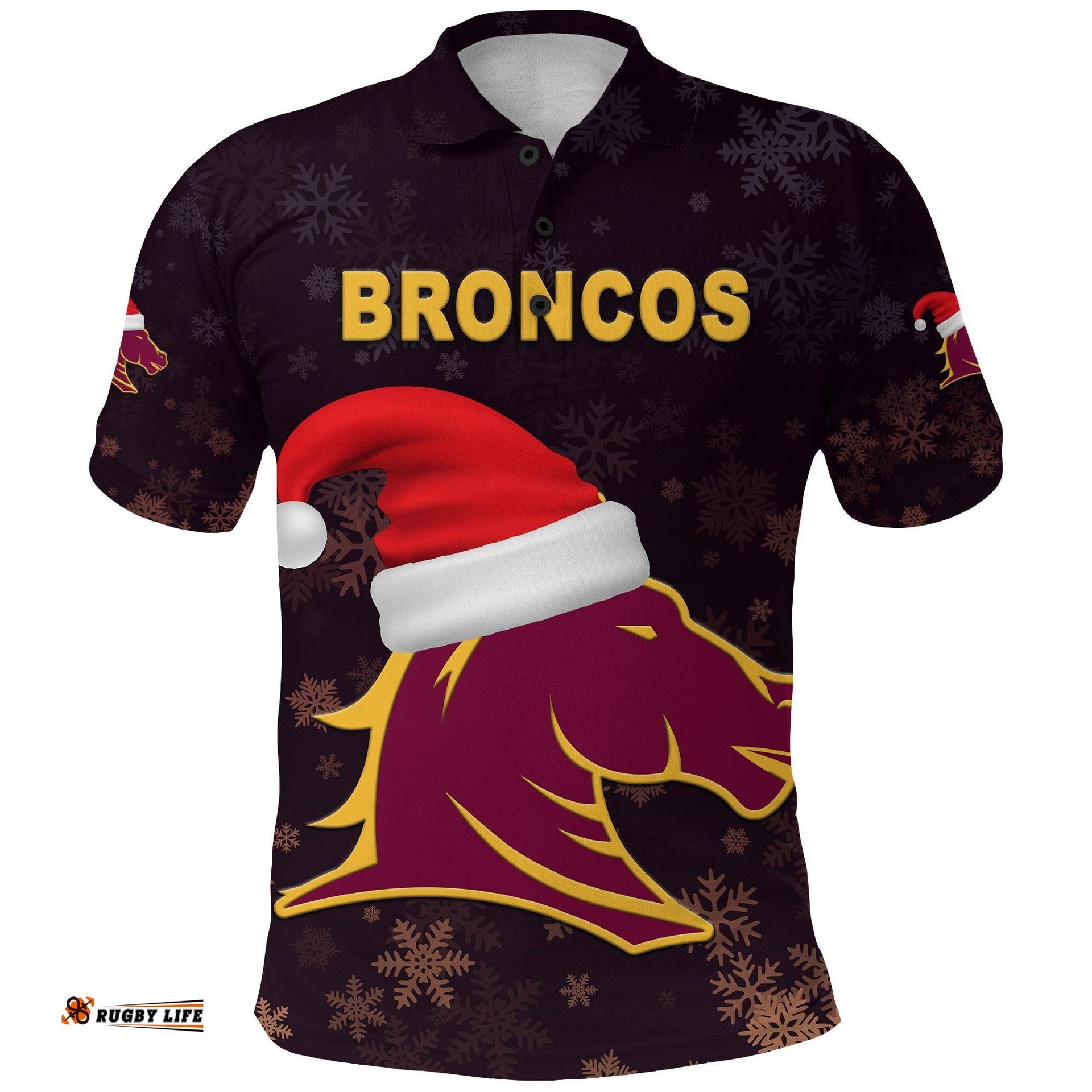 Brisbane Polo Shirt Broncos Christmas