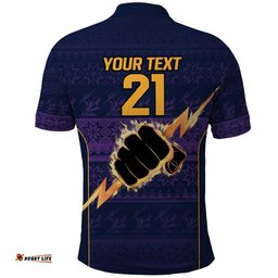 NRL Storm Christmas Custom Polo Shirt Minimalism Style