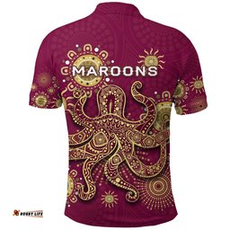 Queensland Polo Shirt Maroons Indigenous