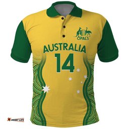 Custom Australia Opals Polo Shirt Indigenous Art