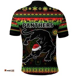 Penrith Panthers Christmas Polo Shirt Indigenous