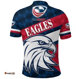 USA Rugby Polo Shirt Eagles Sporty Style