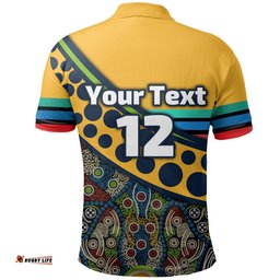 Custom Personalised Eels Rugby Naidoc Week Polo Shirt Indigenous Sport Style