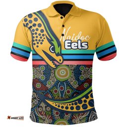 Custom Personalised Eels Rugby Naidoc Week Polo Shirt Indigenous Sport Style