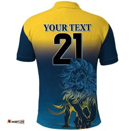 Custom Sri Lanka Cricket Polo Shirt With Simple Lions Version