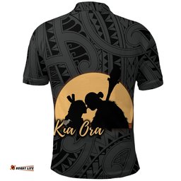 Maori Kiwi Rugby Polo Hongi - Kia Ora New Zealand