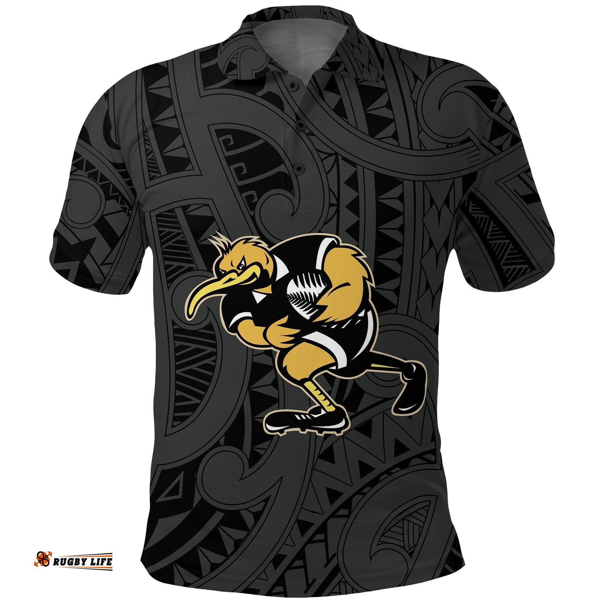 Maori Kiwi Rugby Polo Hongi - Kia Ora New Zealand
