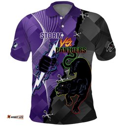 Personalised Storm And Panthers Rugby 2024 Polo Shirt Go Champions Grand Final Dynamic Style