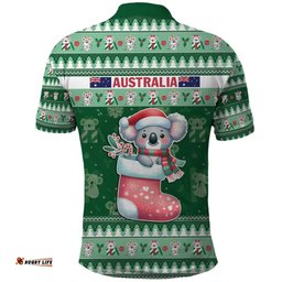 Aussie Koala Polo Shirt Merry Christmas