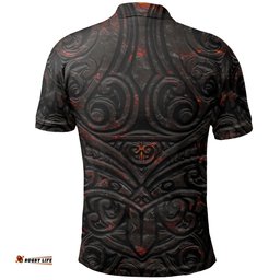 New Zealand Warriors Polo Shirt Maori Tiki Vocalno Style