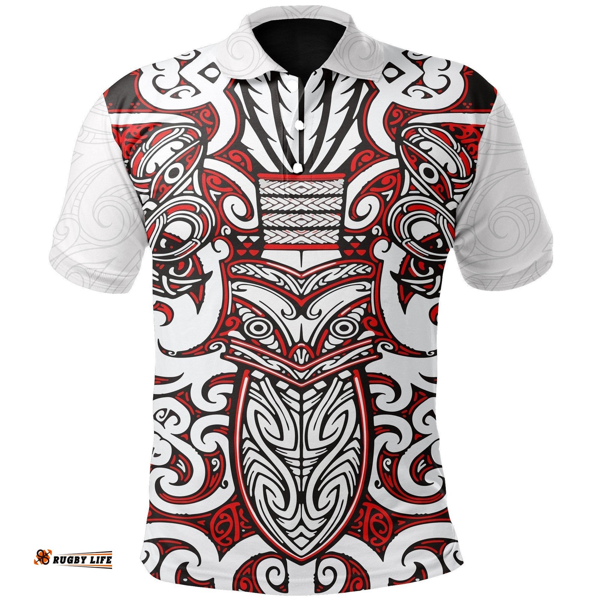 New Zealand Rugby Shirts, Warrior Maori Rugby Polo Shirt
