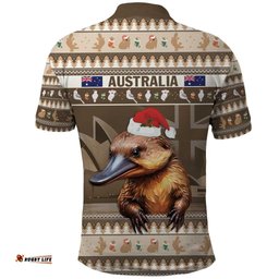 Aussie Platypus Polo Shirt Merry Christmas