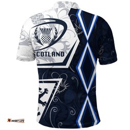 Custom Personalised Scottish Rugby Polo Shirt Thistle Unique Vibes