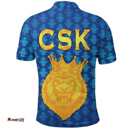 Chennai Super Kings Polo Shirt Cricket Traditional Pride - Blue