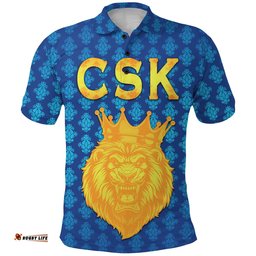 Chennai Super Kings Polo Shirt Cricket Traditional Pride - Blue