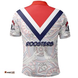 Custom PersonalisedRoosters Aboriginal Polo Shirt