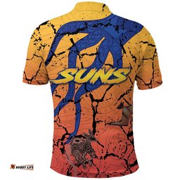 Custom Personalised Gold Coast Polo Shirt Suns Origin Indigenous