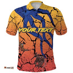 Custom Personalised Gold Coast Polo Shirt Suns Origin Indigenous