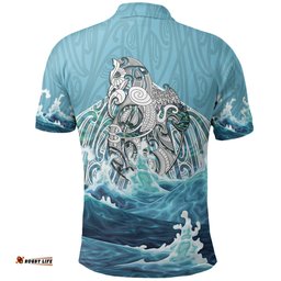 Maori Manaia The Blue Sea Polo Shirt