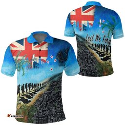 Vibe Hoodie Clothing - New Zealand Anzac Day Lest We Forget Polo Shirt