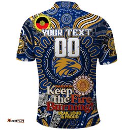 Custom West Coast Eagles NAIDOC Week 2024 Polo Shirt Mascot Football