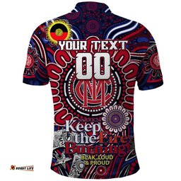Custom Melbourne Demons NAIDOC Week 2024 Polo Shirt Mascot Football