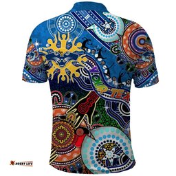 Custom NAIDOC Week 2024 Geelong Cats Polo Shirt Australia Aboriginal Dot Painting