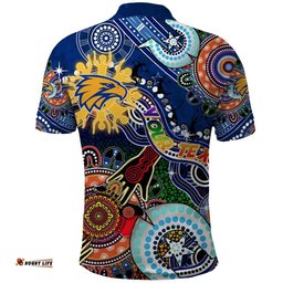 Custom NAIDOC Week 2024 West Coast Eagles Polo Shirt Australia Aboriginal Dot Painting