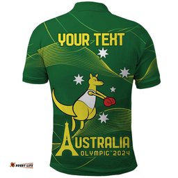 Personalised Australia Go Paris 2024 Polo Shirt National Color Ver1