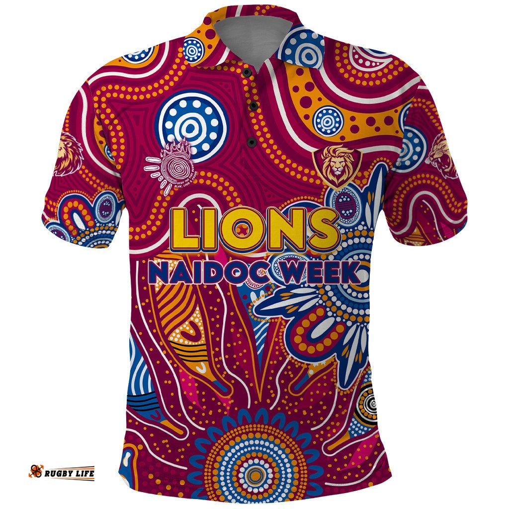 Personalised Crows NAIDOC Week 2024 Polo Shirt Aussie Aboriginal Art