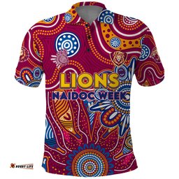 Personalised Crows NAIDOC Week 2024 Polo Shirt Aussie Aboriginal Art