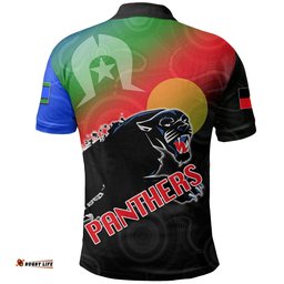 Naidoc Panthers Polo Shirt Flag